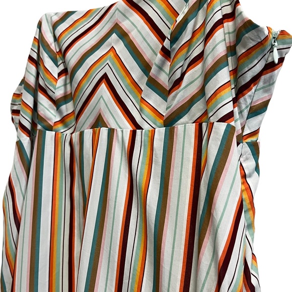 Anthropologie Maeve Square Neck Striped Midi Dress - Picture 9 of 12